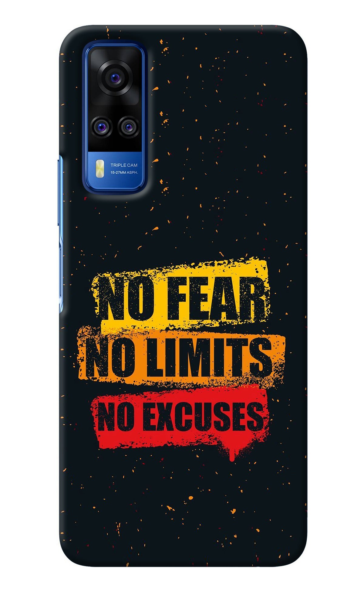 No Fear No Limits No Excuse Vivo Y51A/Y51 2020 Back Cover