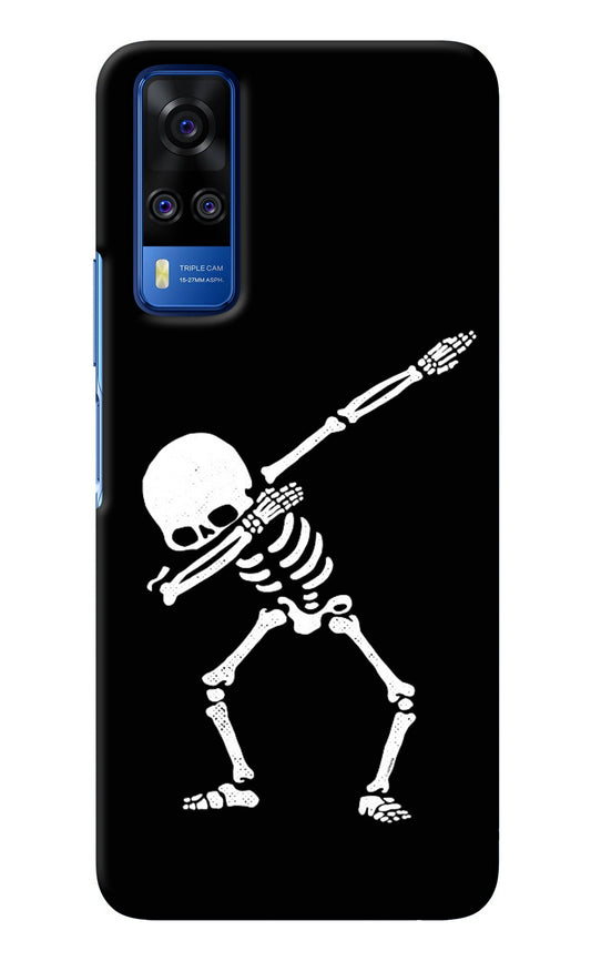 Dabbing Skeleton Art Vivo Y51A/Y51 2020 Back Cover