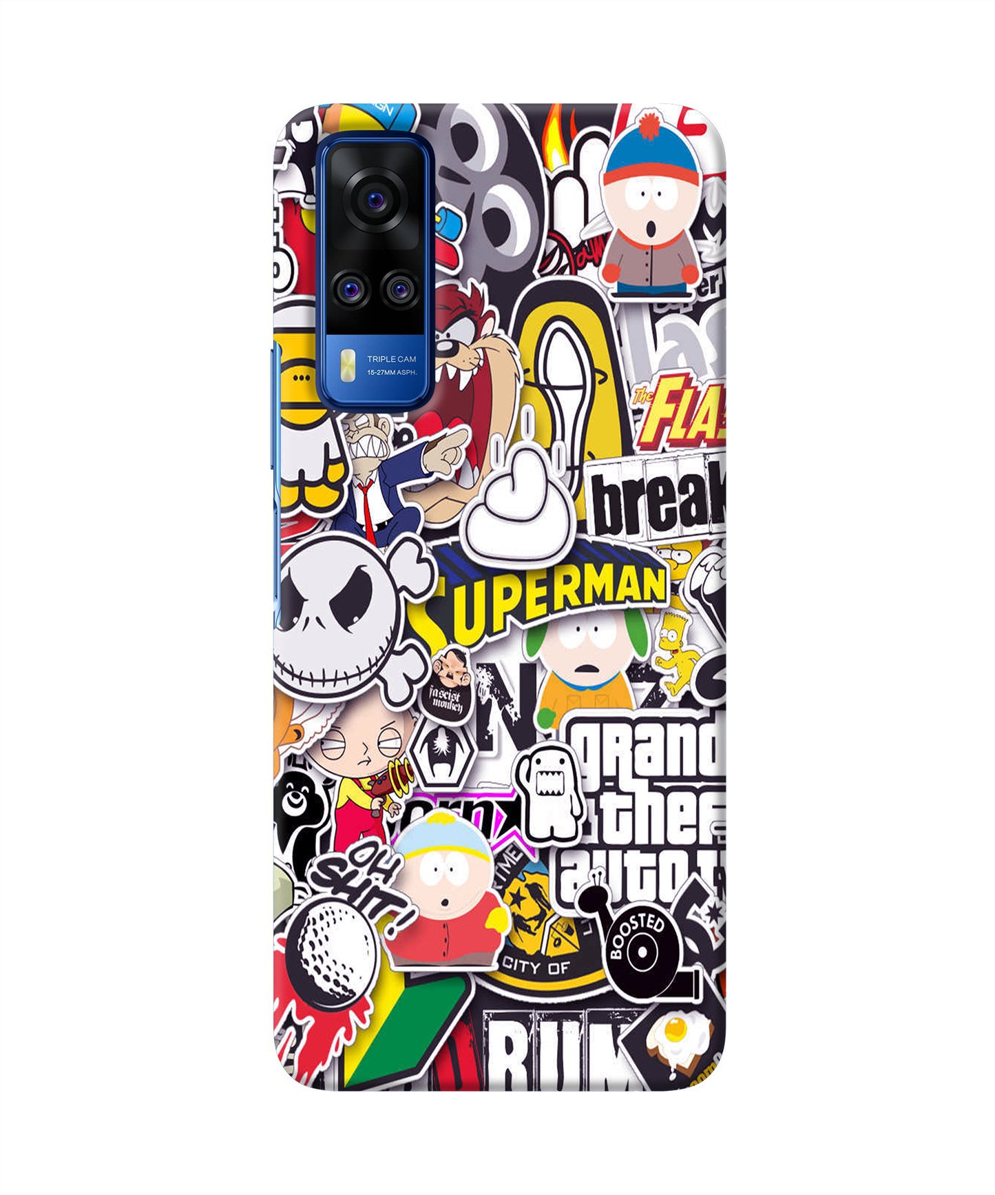 Sticker Bomb Vivo Y51A/Y51 2020 Back Cover