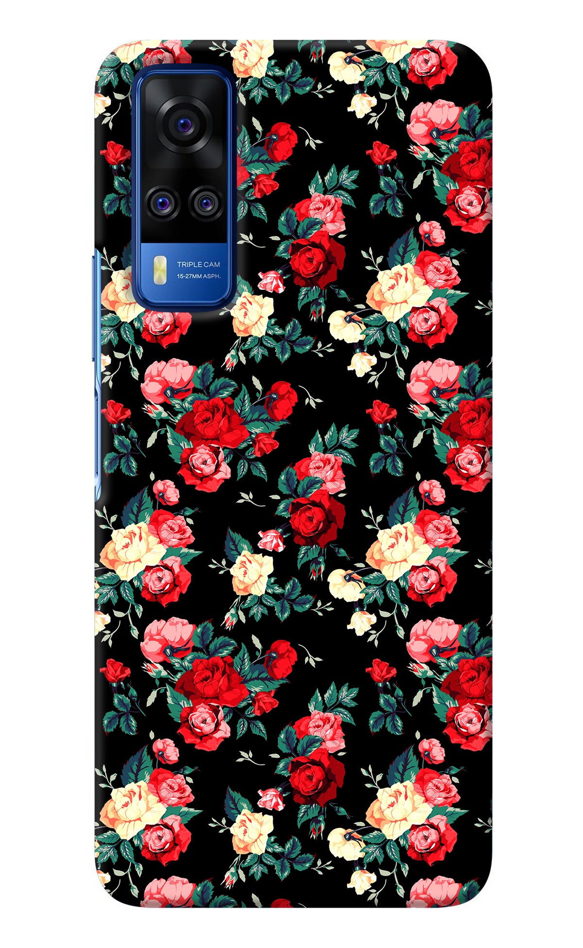 Rose Pattern Vivo Y51A/Y51 2020 Back Cover