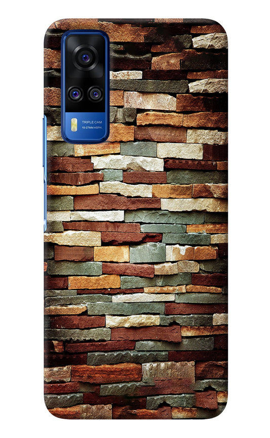 Bricks Pattern Vivo Y51A/Y51 2020 Back Cover