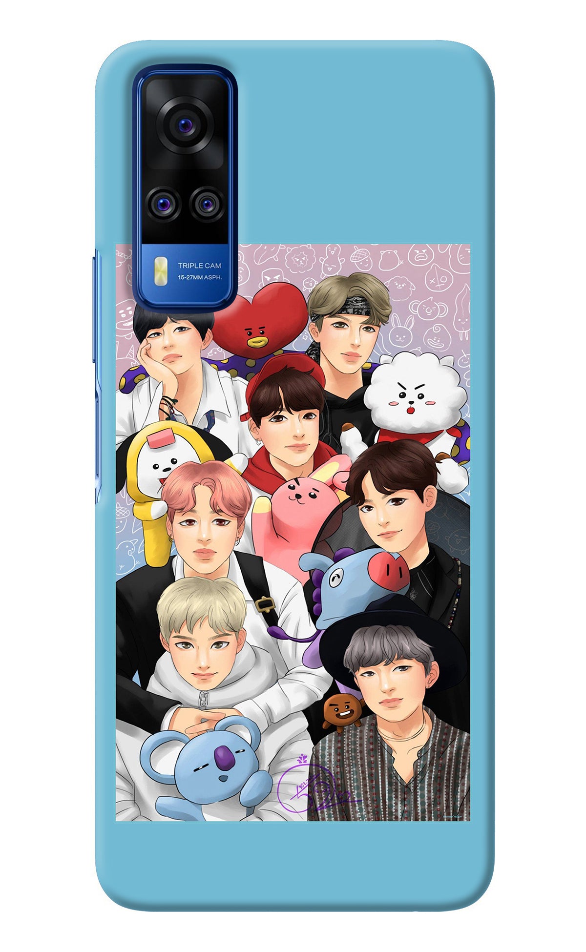 BTS with animals Vivo Y51A/Y51 2020 Back Cover