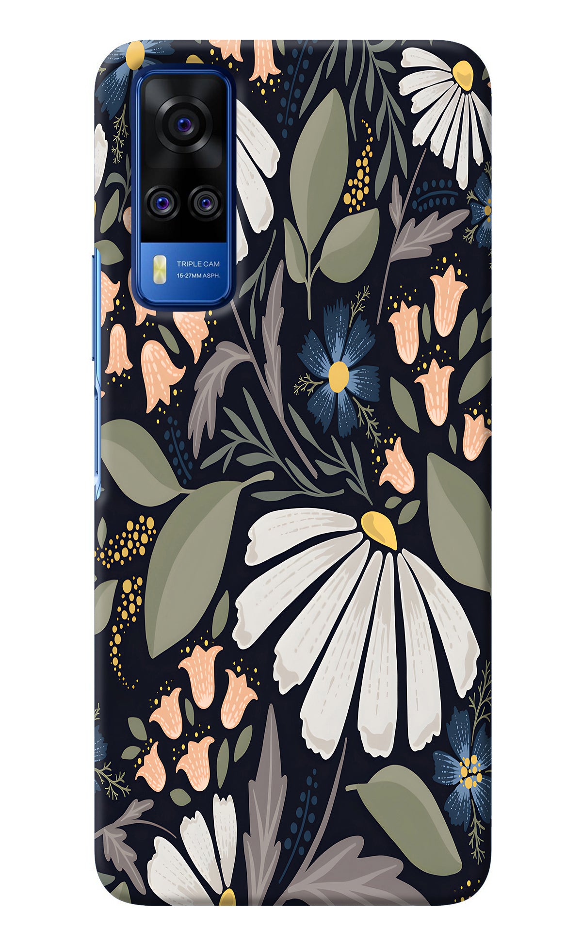 Flowers Art Vivo Y51A/Y51 2020 Back Cover