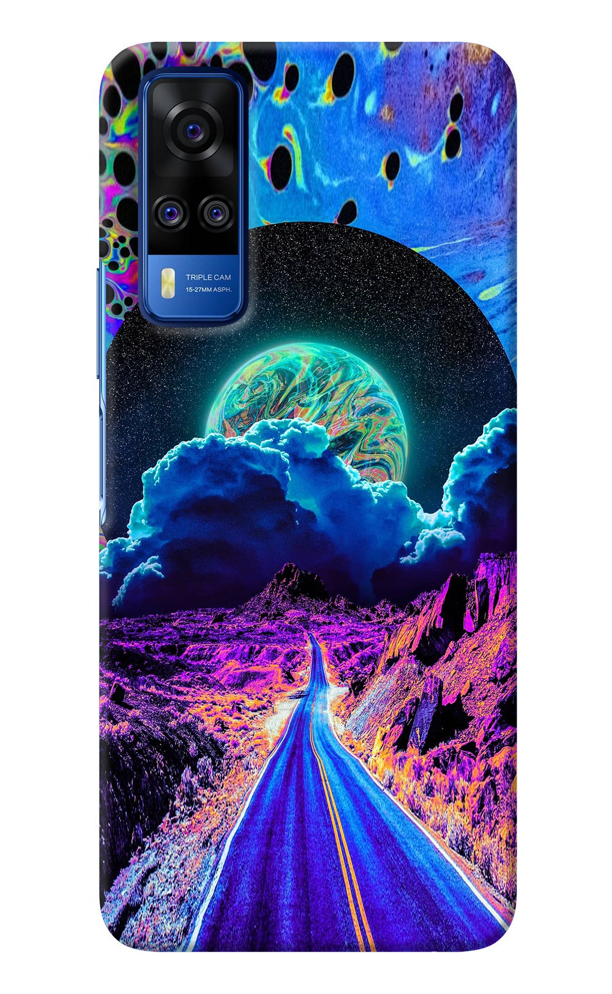 Psychedelic Painting Vivo Y51A/Y51 2020 Back Cover