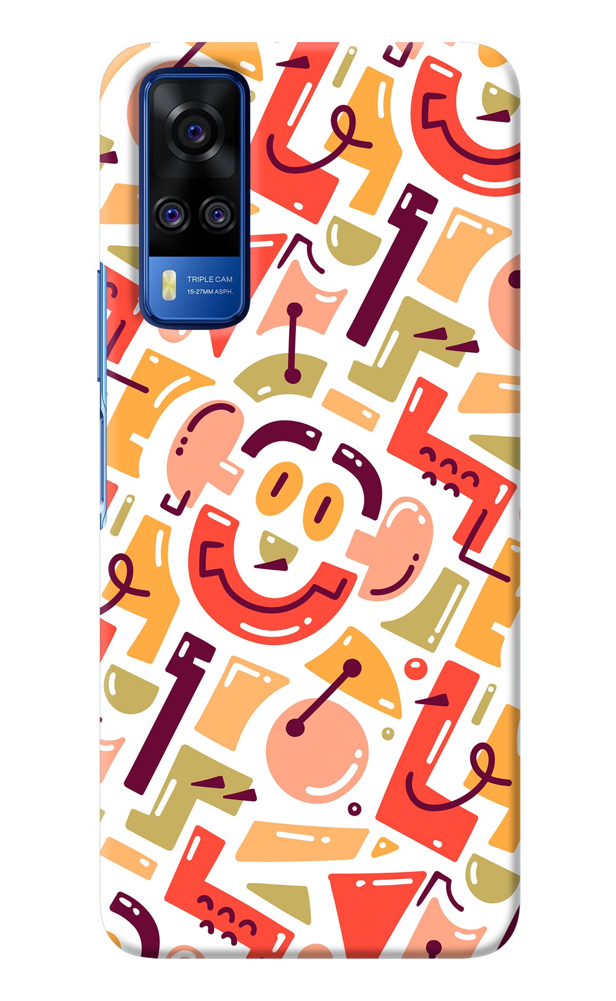 Doodle Pattern Vivo Y51A/Y51 2020 Back Cover