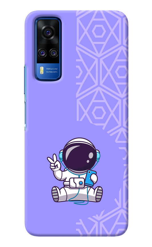 Cute Astronaut Chilling Vivo Y51A/Y51 2020 Back Cover