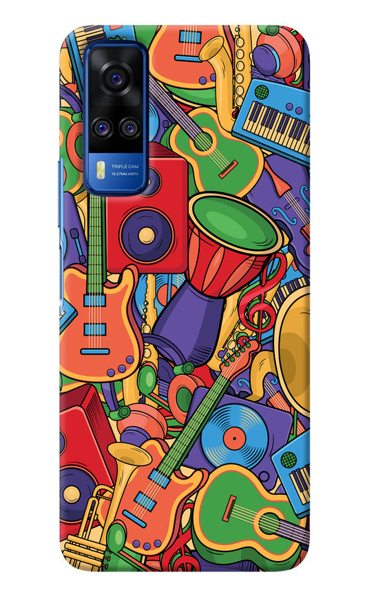 Music Instrument Doodle Vivo Y51A/Y51 2020 Back Cover