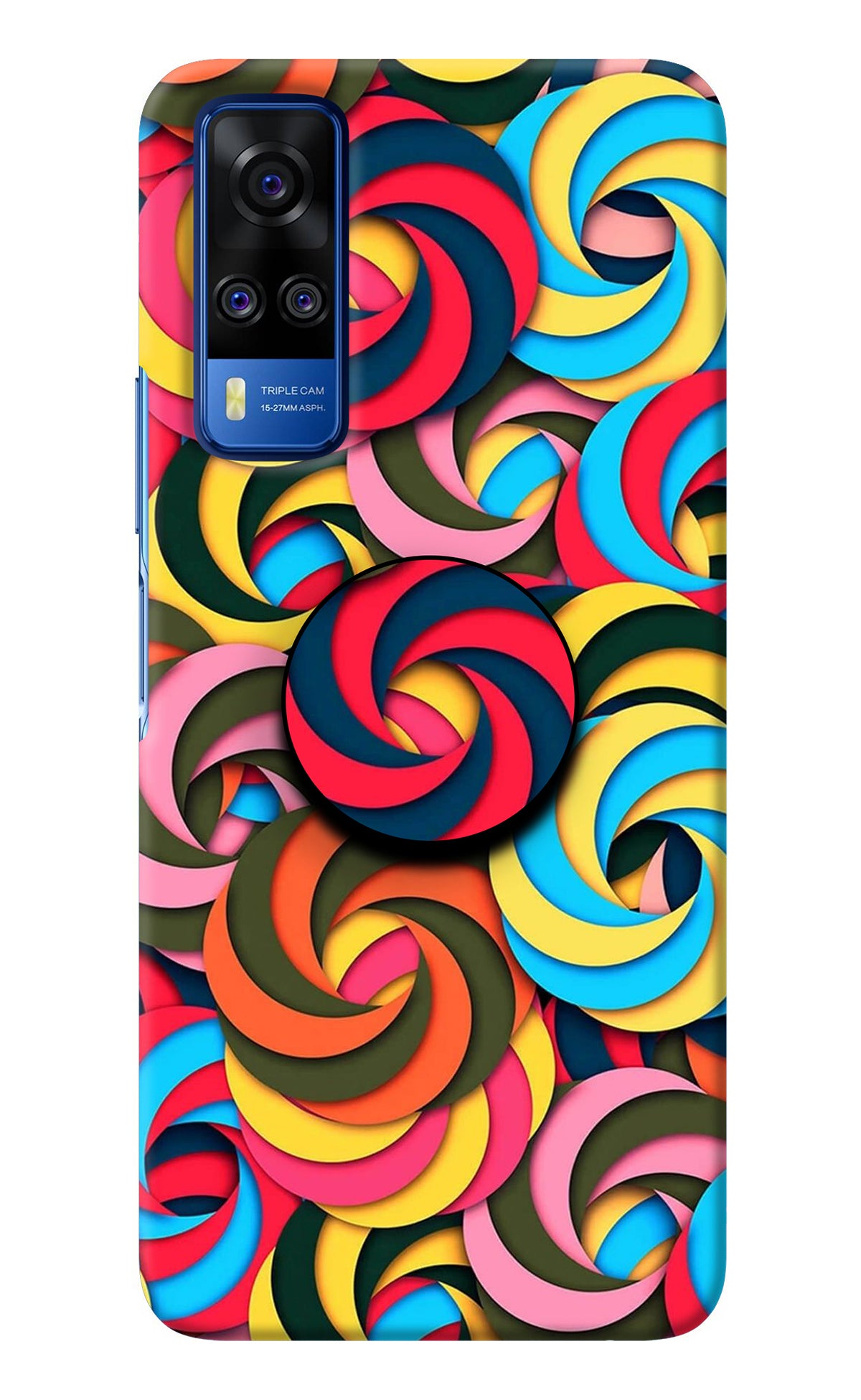 Spiral Pattern Vivo Y51A/Y51 2020 Pop Case