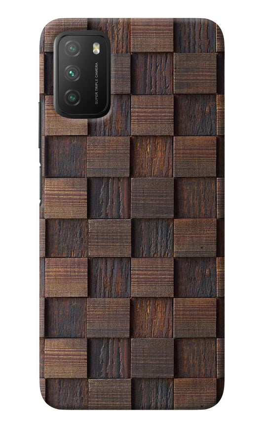 Wooden Cube Design Poco M3 Back Cover