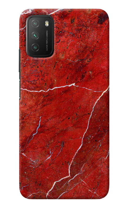 Red Marble Design Poco M3 Back Cover