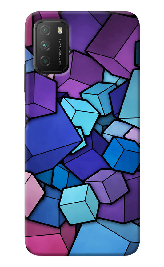 Cubic Abstract Poco M3 Back Cover