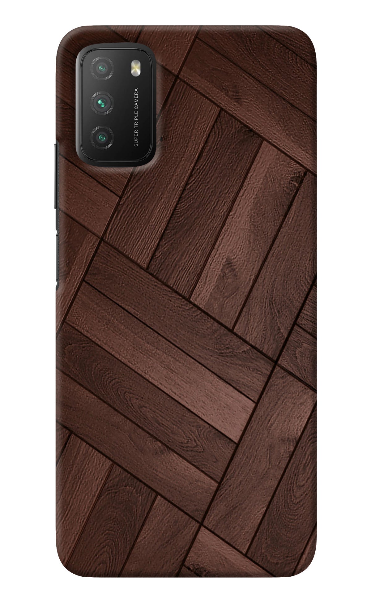 Wooden Texture Design Poco M3 Back Cover