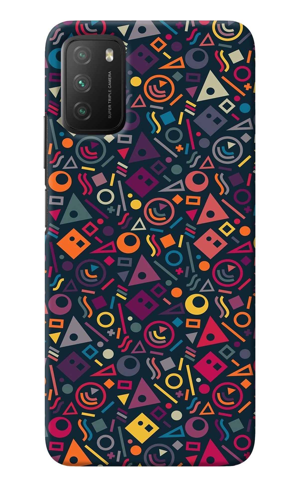 Geometric Abstract Poco M3 Back Cover