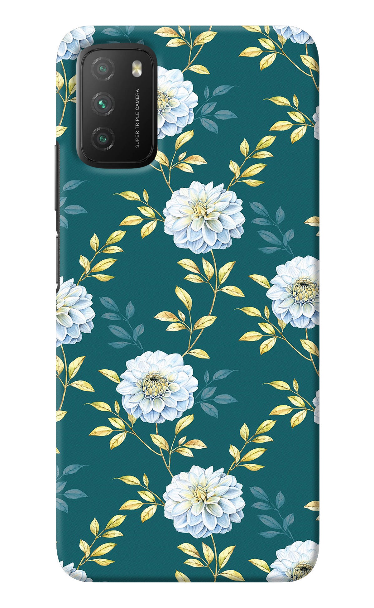 Flowers Poco M3 Back Cover