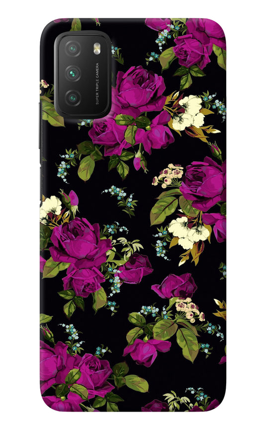 Flowers Poco M3 Back Cover