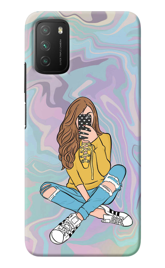 Selfie Girl Poco M3 Back Cover