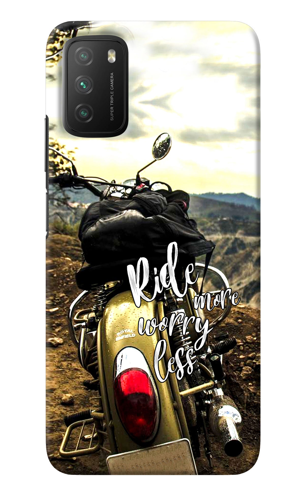Ride More Worry Less Poco M3 Back Cover
