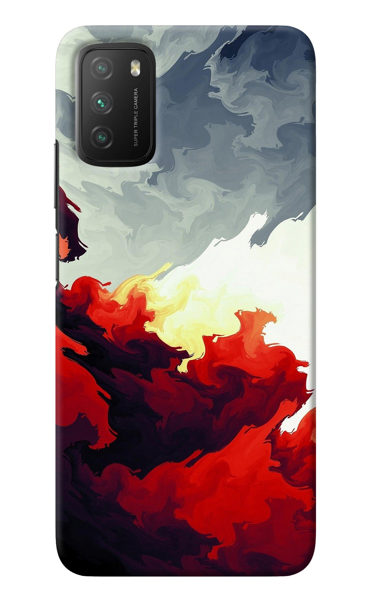 Fire Cloud Poco M3 Back Cover