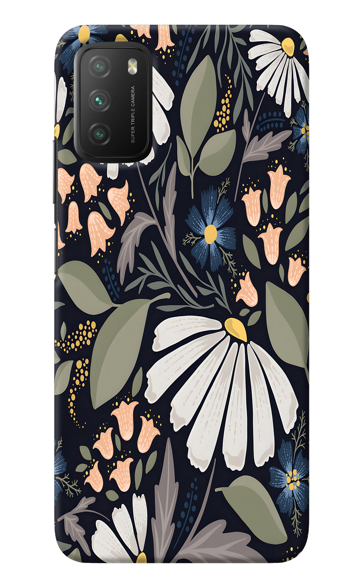 Flowers Art Poco M3 Back Cover