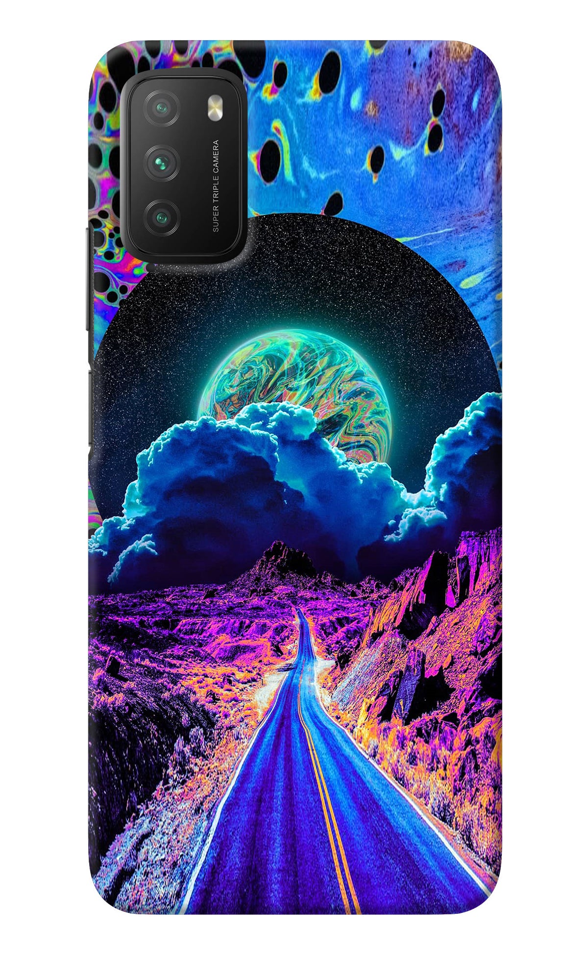 Psychedelic Painting Poco M3 Back Cover