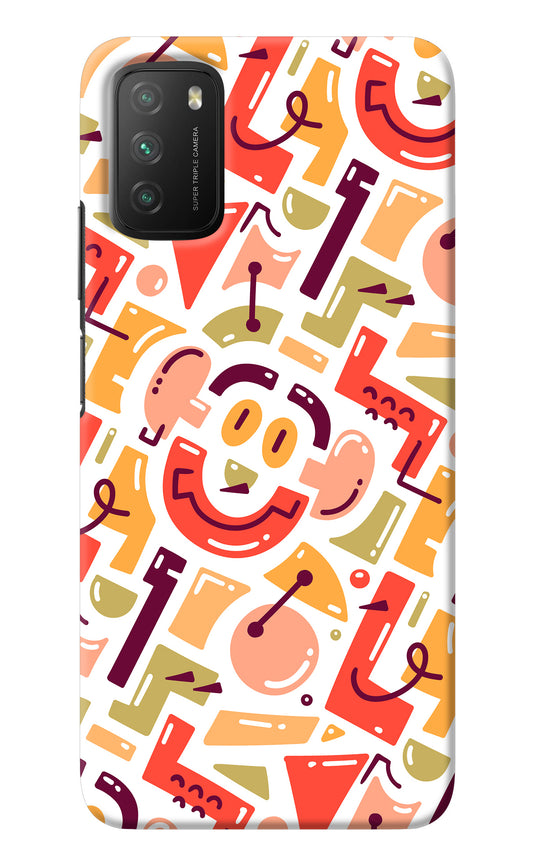 Doodle Pattern Poco M3 Back Cover