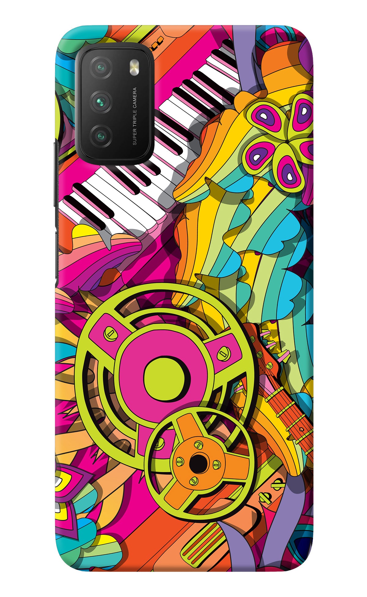 Music Doodle Poco M3 Back Cover