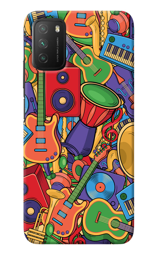 Music Instrument Doodle Poco M3 Back Cover