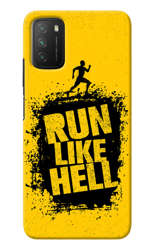 Run Like Hell Poco M3 Back Cover