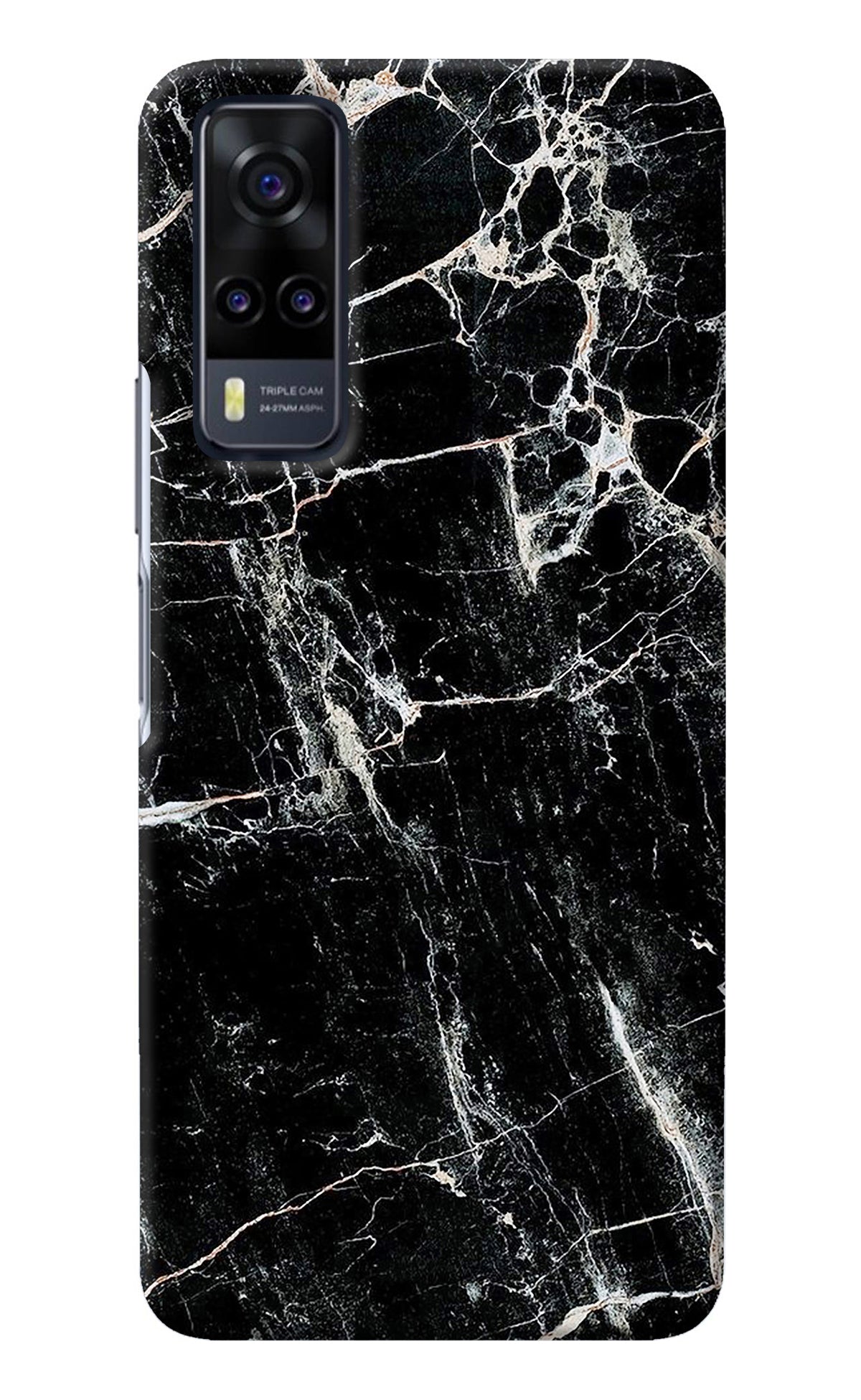 Black Marble Texture Vivo Y31 Back Cover