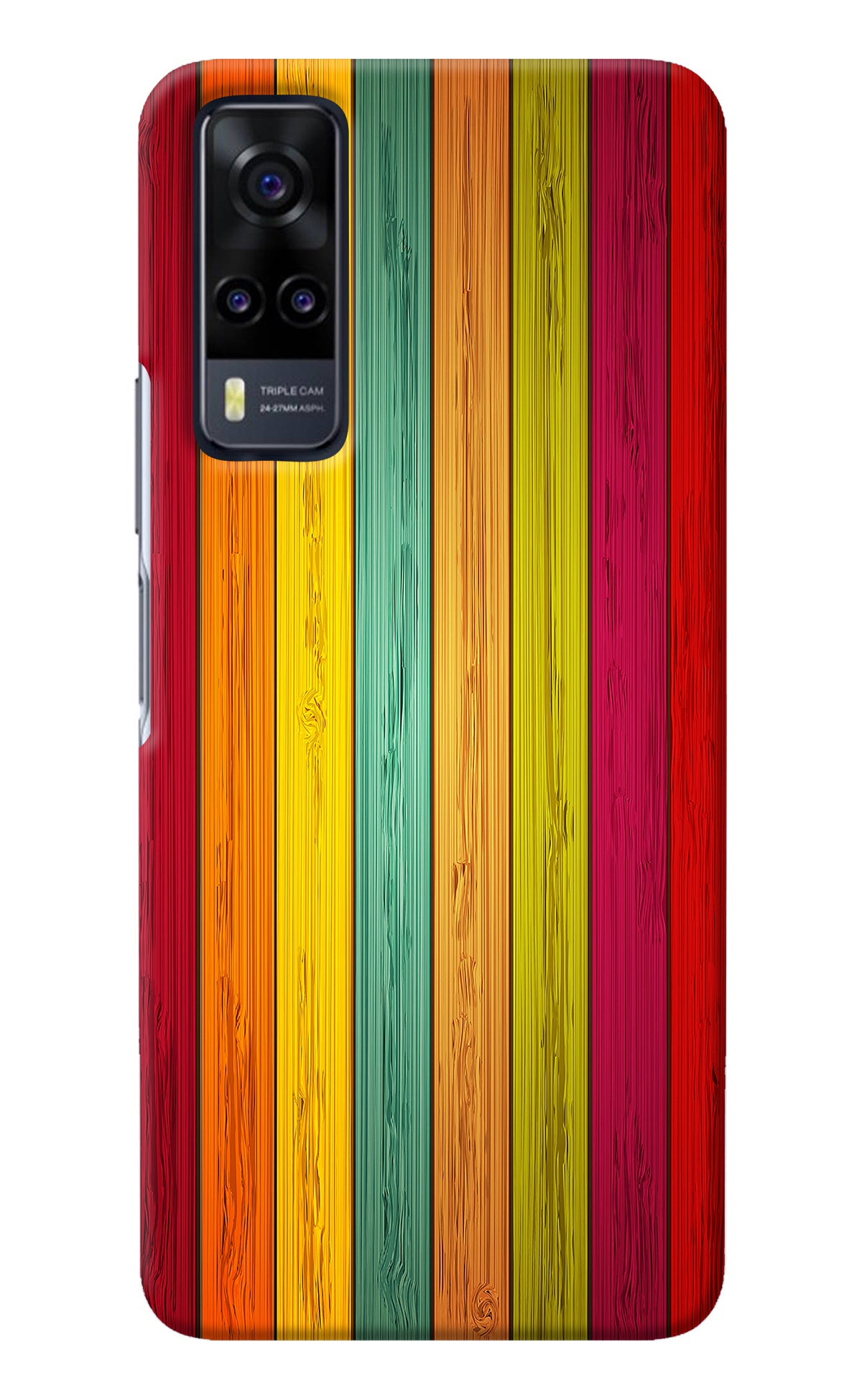 Multicolor Wooden Vivo Y31 Back Cover