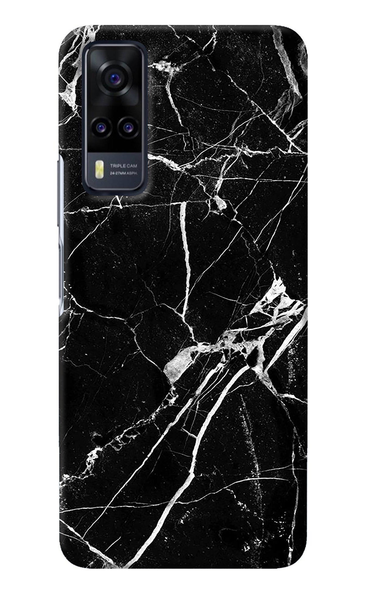 Black Marble Pattern Vivo Y31 Back Cover