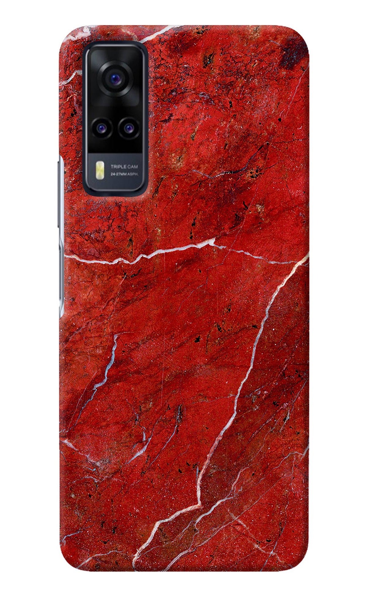 Red Marble Design Vivo Y31 Back Cover