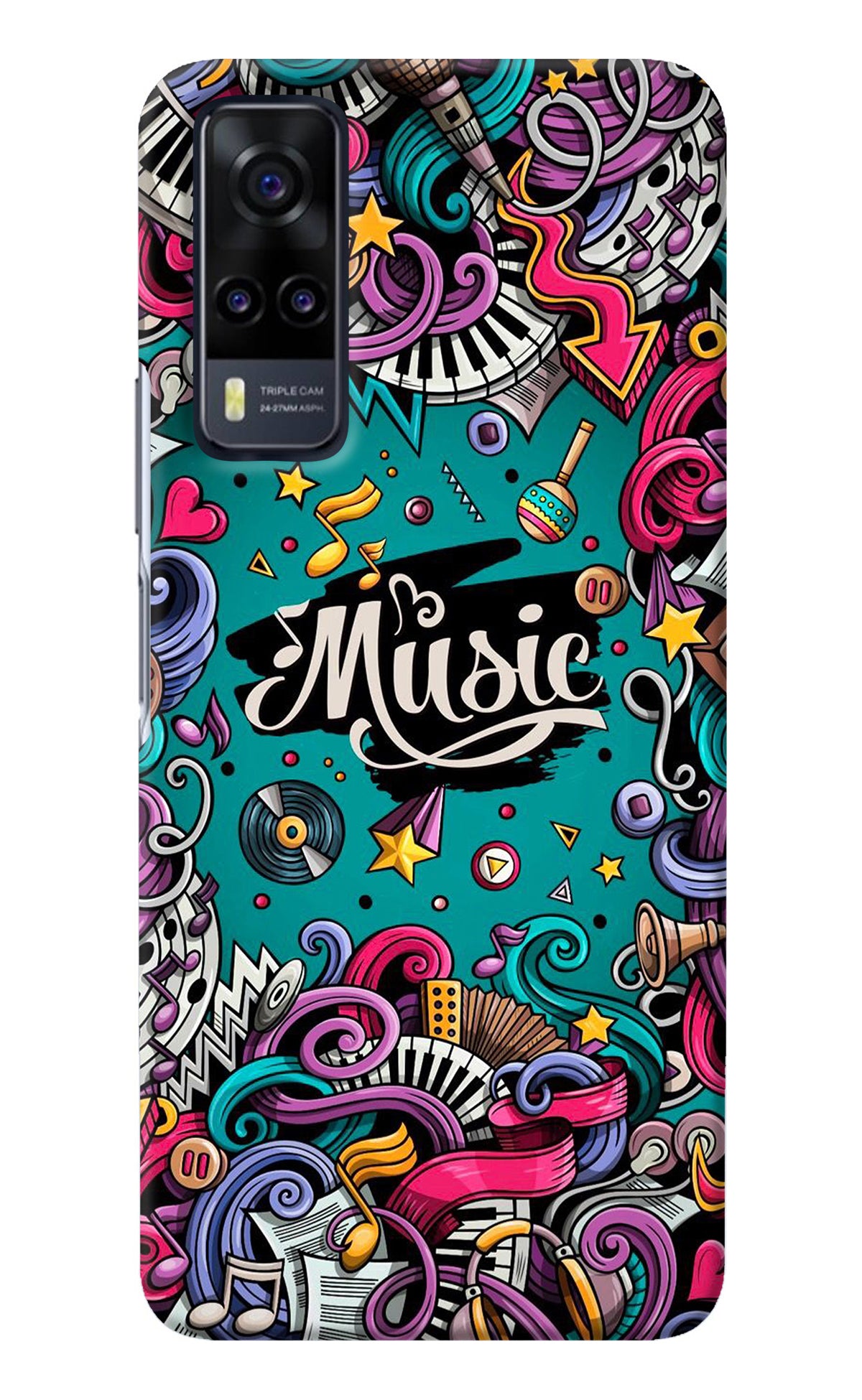 Music Graffiti Vivo Y31 Back Cover