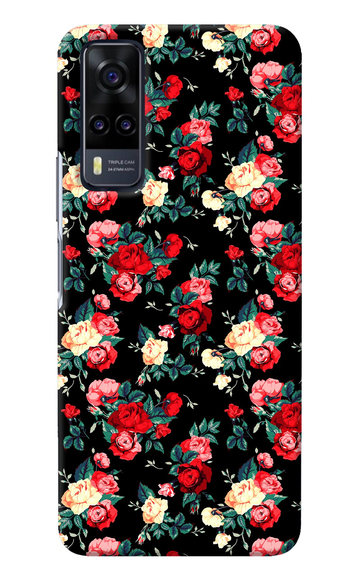 Rose Pattern Vivo Y31 Back Cover