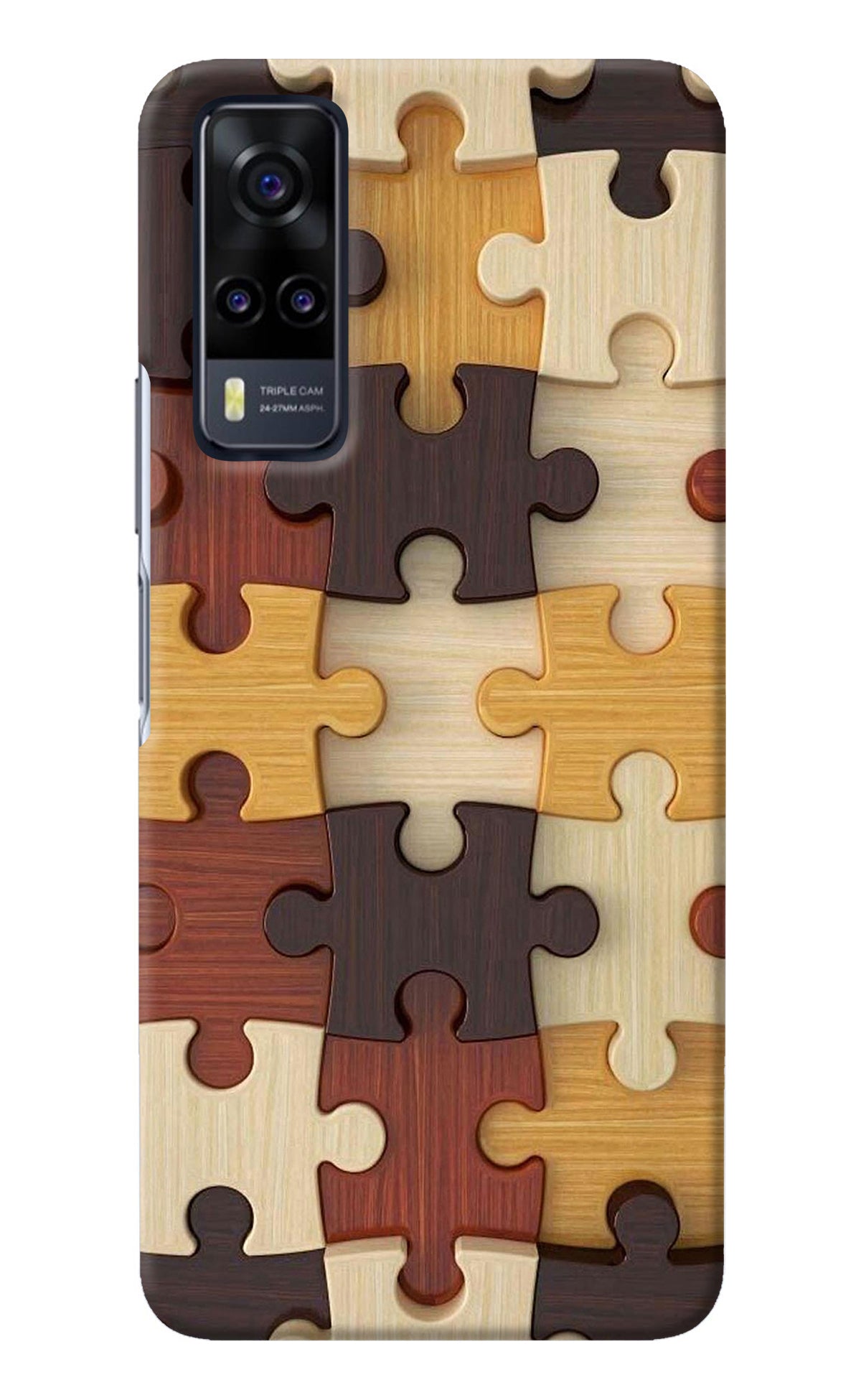 Wooden Puzzle Vivo Y31 Back Cover