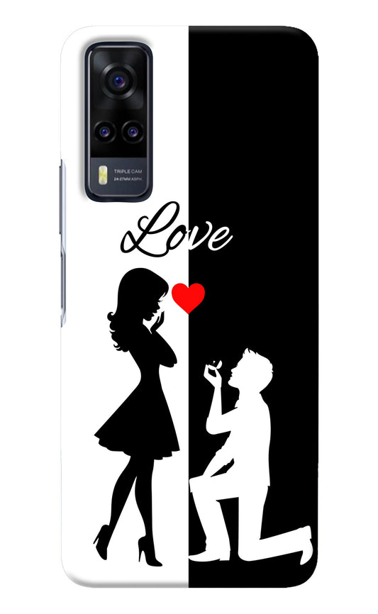 Love Propose Black And White Vivo Y31 Back Cover