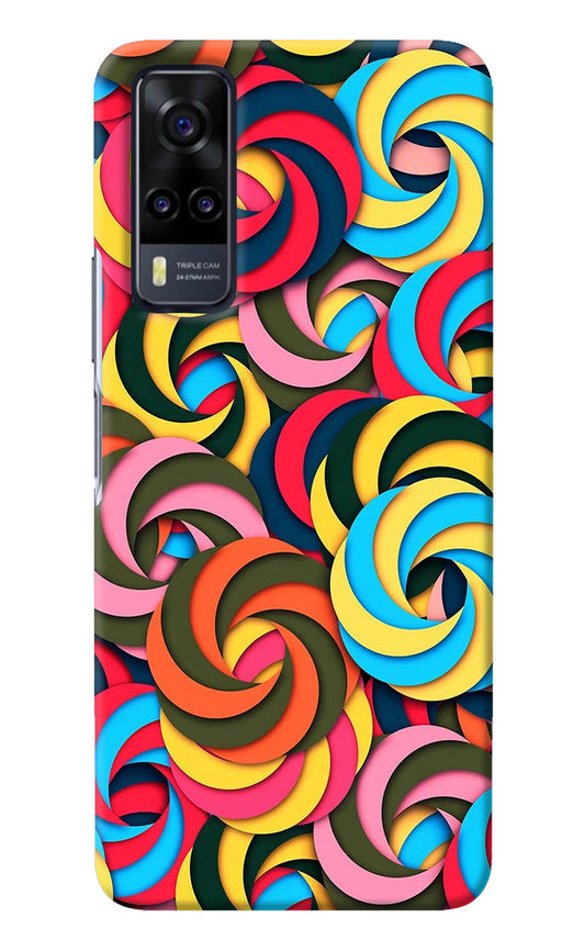 Spiral Pattern Vivo Y31 Back Cover