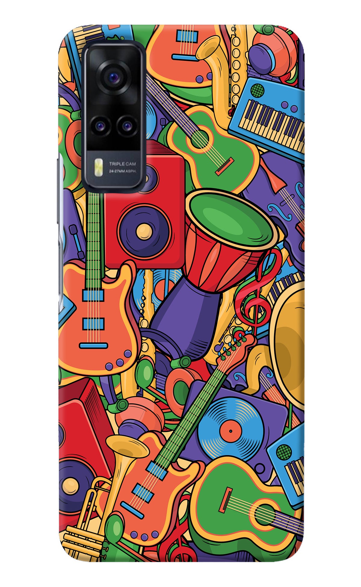 Music Instrument Doodle Vivo Y31 Back Cover