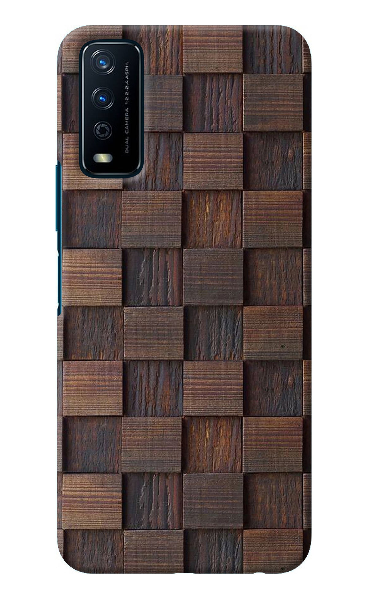 Wooden Cube Design Vivo Y12s Back Cover