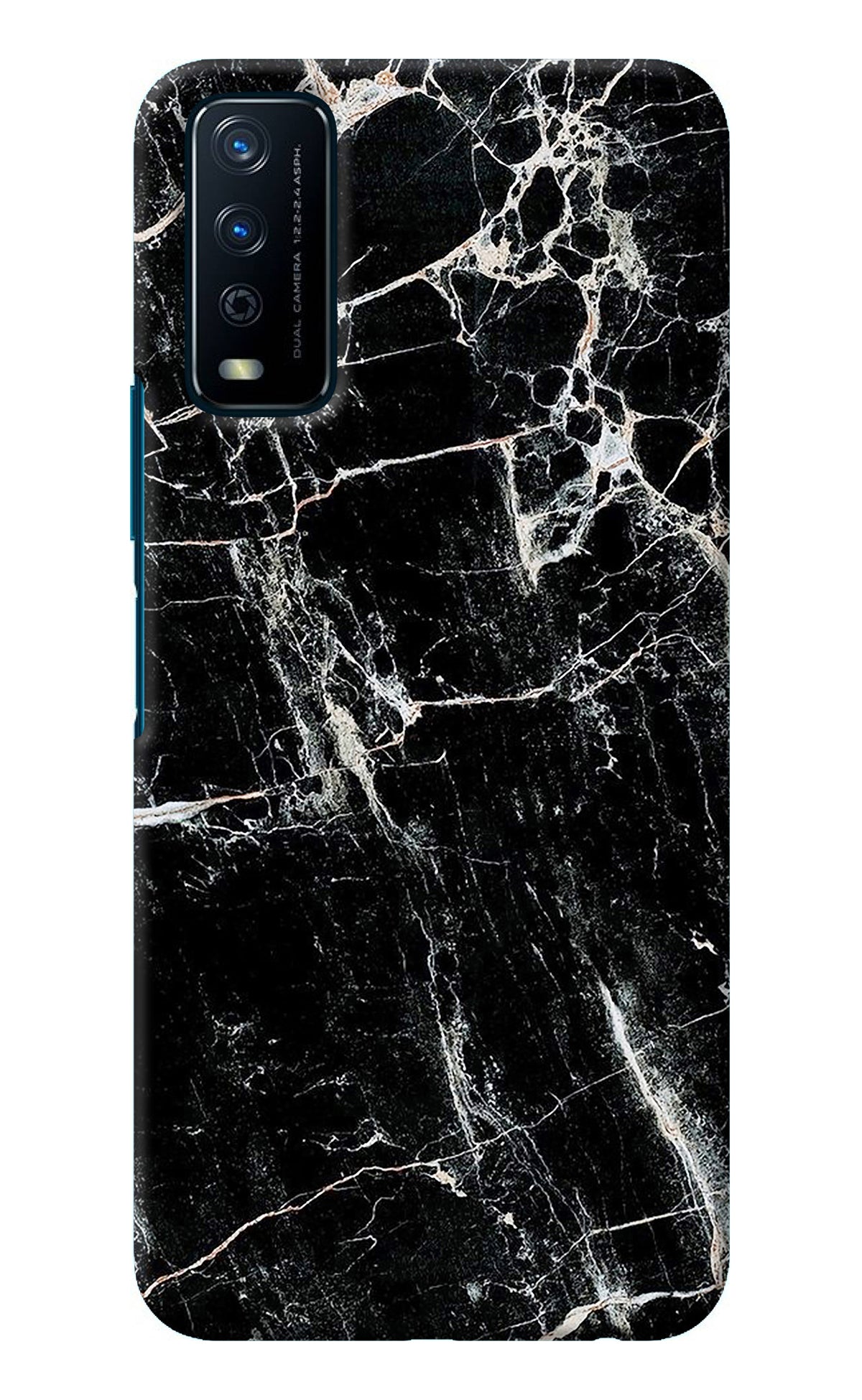 Black Marble Texture Vivo Y12s Back Cover