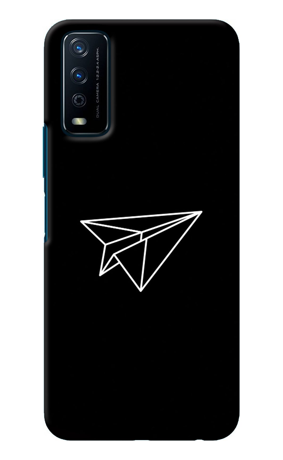 Paper Plane White Vivo Y12s Back Cover