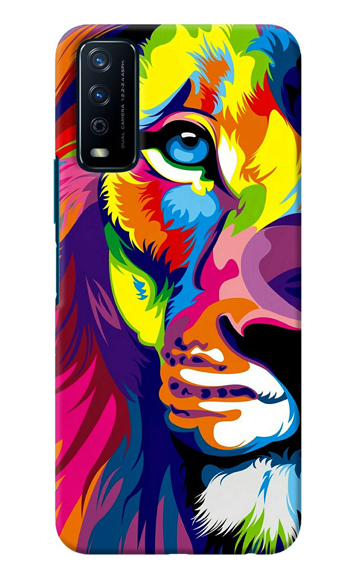 Lion Half Face Vivo Y12s Back Cover