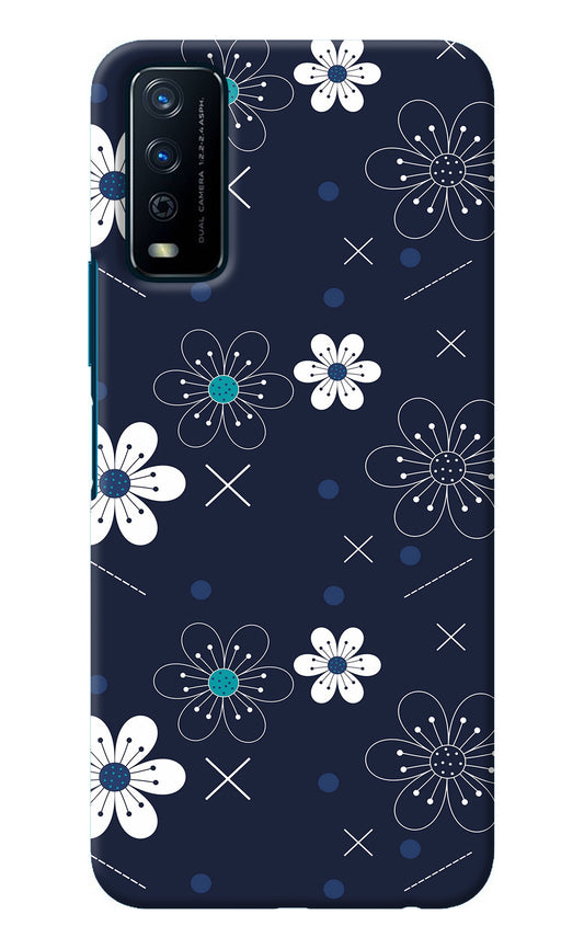 Flowers Vivo Y12s Back Cover