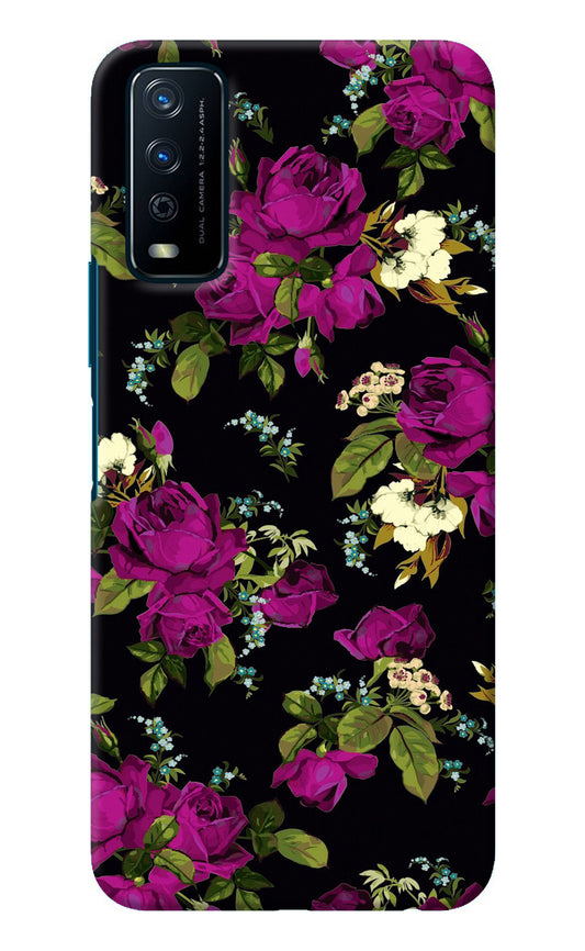 Flowers Vivo Y12s Back Cover