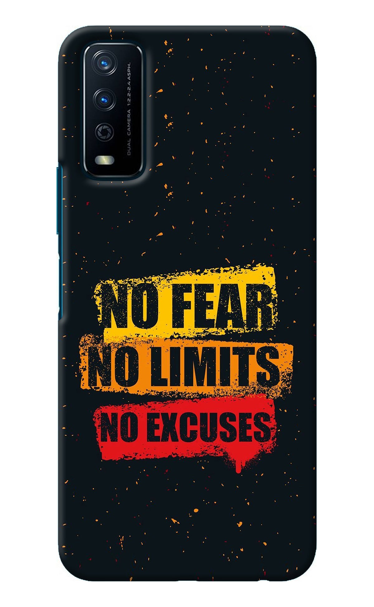 No Fear No Limits No Excuse Vivo Y12s Back Cover