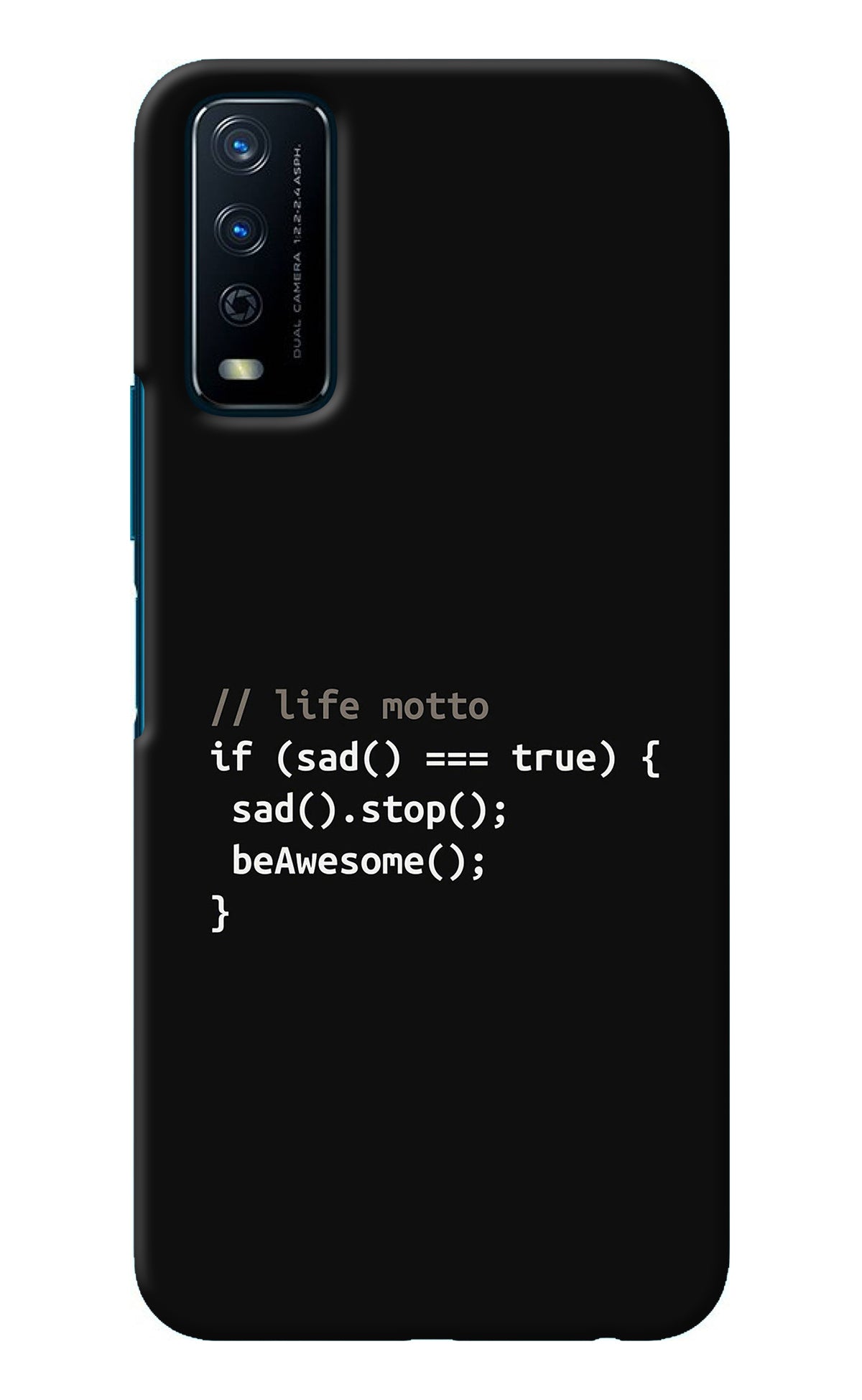 Life Motto Code Vivo Y12s Back Cover