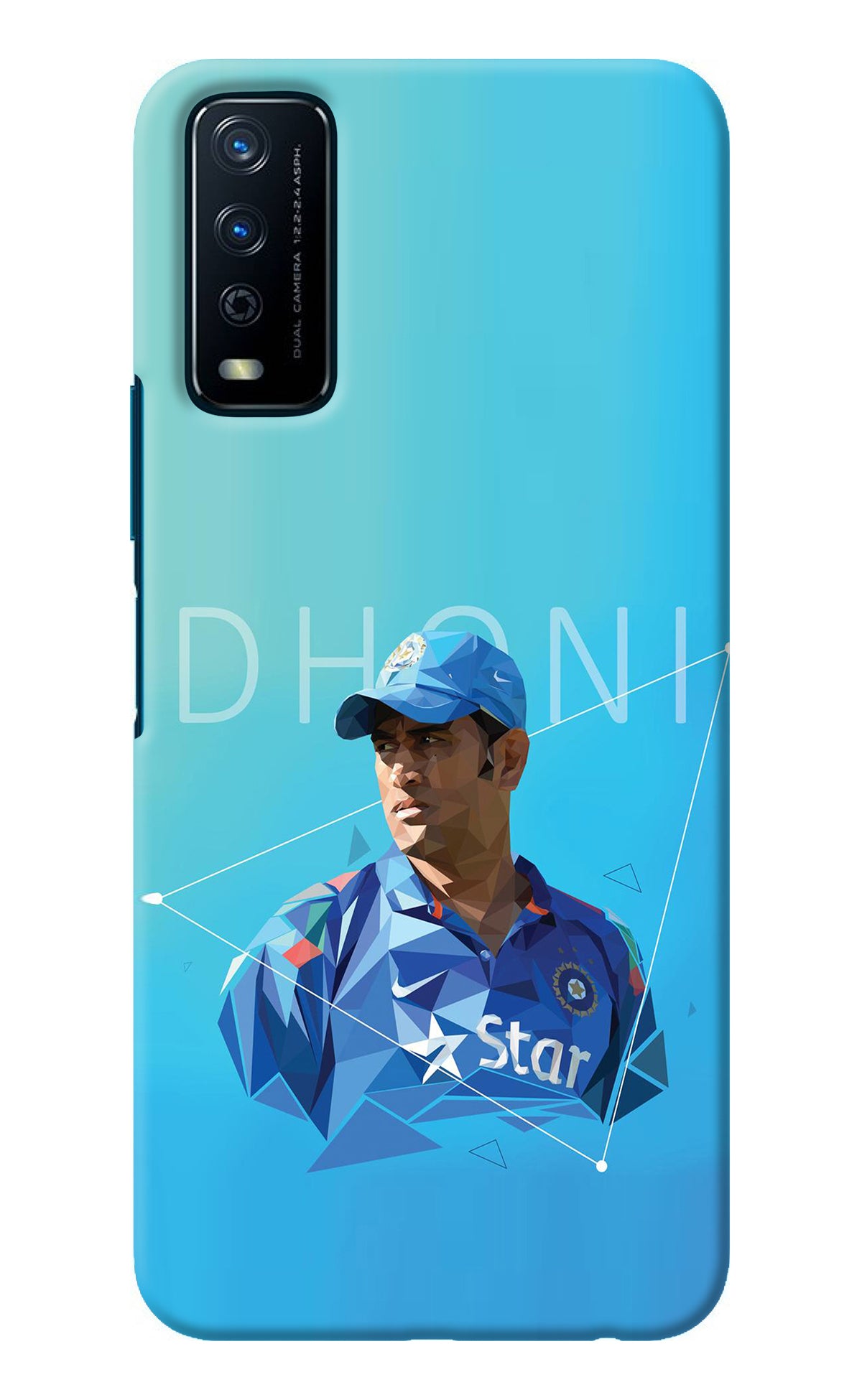 Dhoni Artwork Vivo Y12s Back Cover