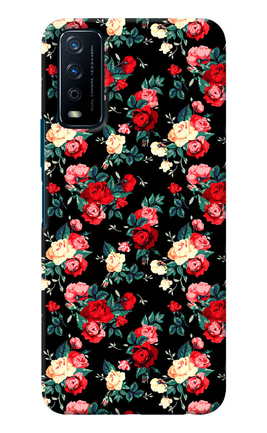 Rose Pattern Vivo Y12s Back Cover