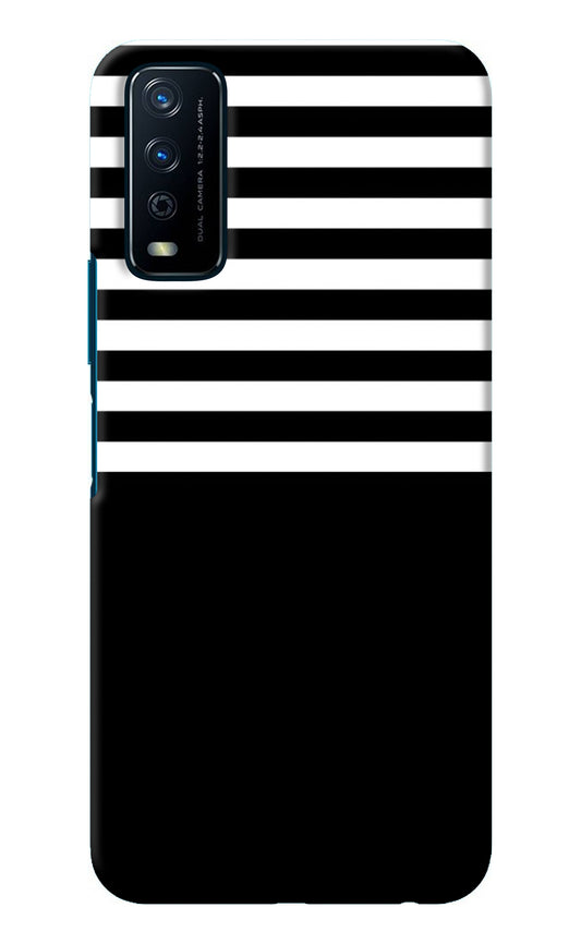 Black and White Print Vivo Y12s Back Cover