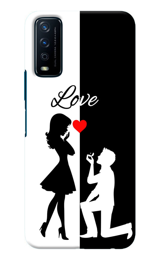 Love Propose Black And White Vivo Y12s Back Cover